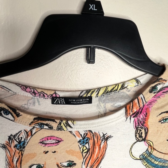 Zara Graphic Crop tShirt - pre loved / - Picture 3 of 6